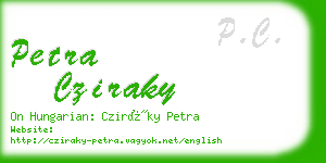 petra cziraky business card